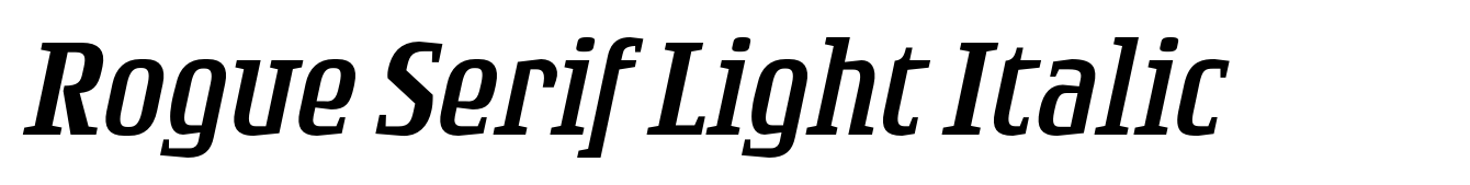 Rogue Serif Light Italic